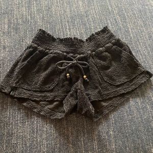Juicy Couture Black Drawstring Shorts